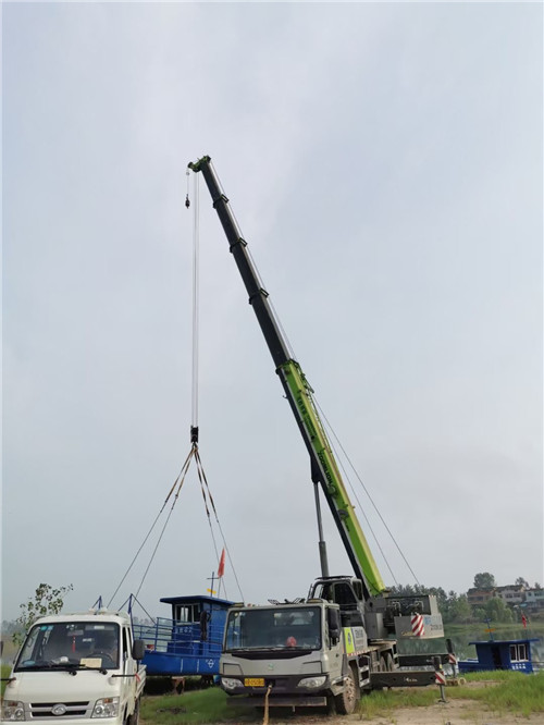 岳阳县桥梁建设吊装案例